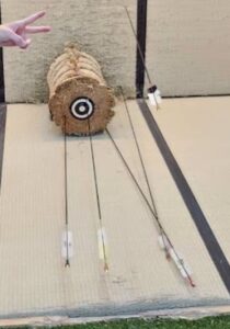 弓矢体験での的の写真